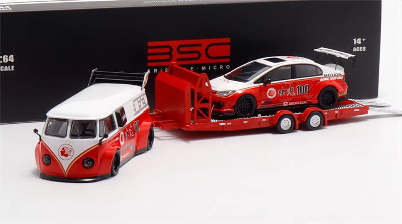 1:64 Volkswagen/Honda T1/GR86 Idemitsu 100 BSC DIECAST Civil Car Model