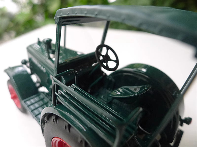 SCHUCO Hanomag R 40 mit Dach Tractor peacock blue 1:32 Truck Pre-built Model