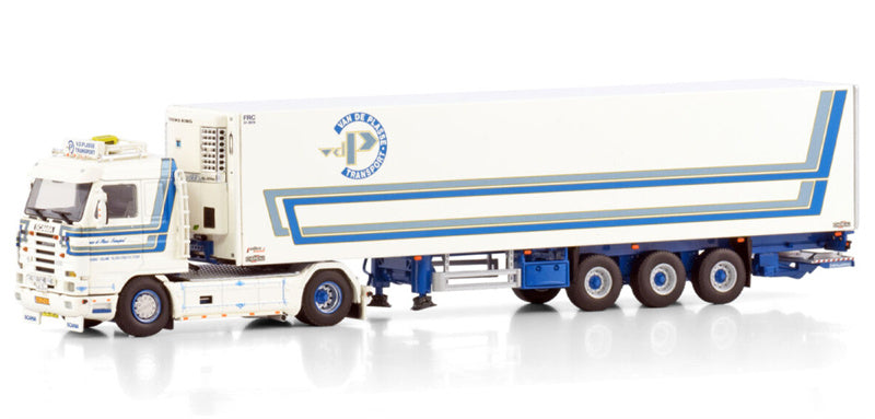 WSI SCANIA 3 SERIES STREAMLINE 4X2 REEFER TRAILER - 3 AXLE Van de Plasse 1:50 Model