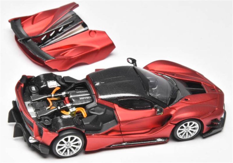 Little Toys Ferrari FXX-K EVO Supercar Limited Edition 399PCS ONLY Matte red silver wheel black top 1:64 Car Pre-built Model view2