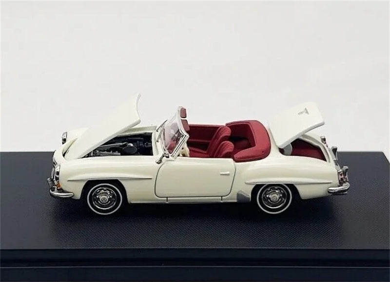 GFCC Mercedes Benz 190SL Convertible Luxury Classic Car White 1957 Soft top 1:64 car Pre-built Model view6