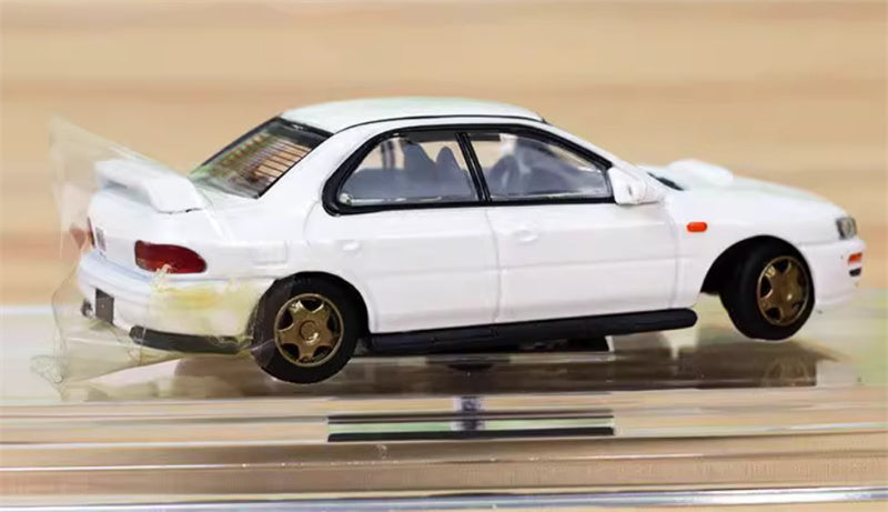 BM Creations SUBARU 1994 Impreza WRX STi LEFT HAND DRIVE White 1:64 Car Pre-built Model