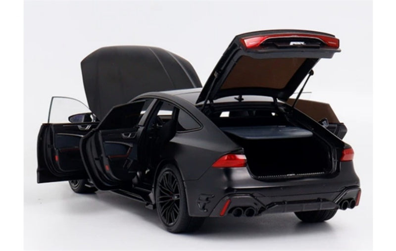 1:18 AUDI RS7 Sportback ABT  Half mute black KengFai modified version DIECAST Model