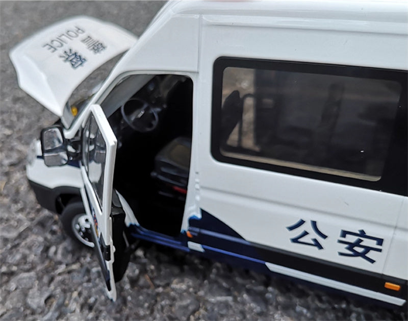 NAVECO Iveco Ousheng Public Security Painting Police Car Edition white 1:24 Car Pre-built Model view11