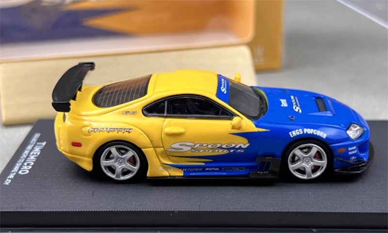 TimeMicro Toyota Supra A80Z Spoon Coating regular version Black base 1:64 Car Pre-built Model view3