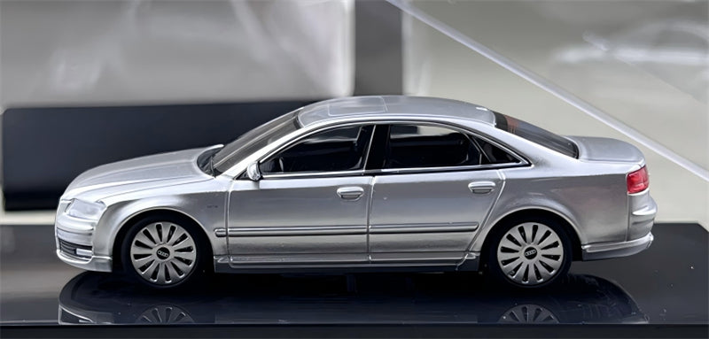 1:64 Audi A8 (D3) Facelift 2008 silver MOTORHELIX DIECAST Civil Car Model