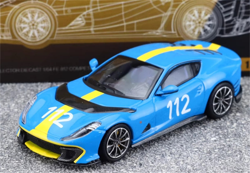 TOC Ferrari FE812C Coupe Sports FRENCH RACING BLUE #112 1:64 Car Pre-built Model
