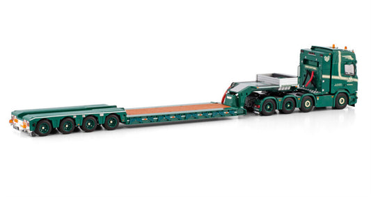 WSI SCANIA R HIGHLINE CR20H 8X4 EURO LOWLOADER - 4 AXLE G.L. de Haan 1:50 Model