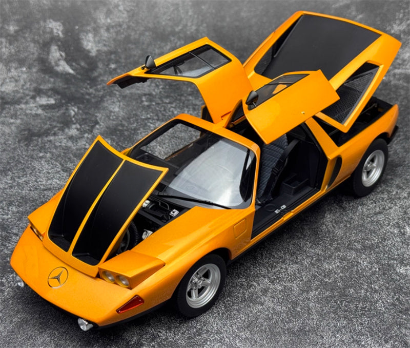 NOREV Mercedes Benz C111 Gull Wing Door Concept Car orange 1:18 Car Pre-built Model view9