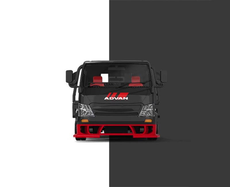 1:64 Hino H300 ADVAN Black/Red SUPCAR DIECAST Model