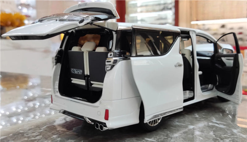 KengFai Toyota Vellfire MPV Business Vehicle white left hand drive 1:18 Car Pre-built Model view8