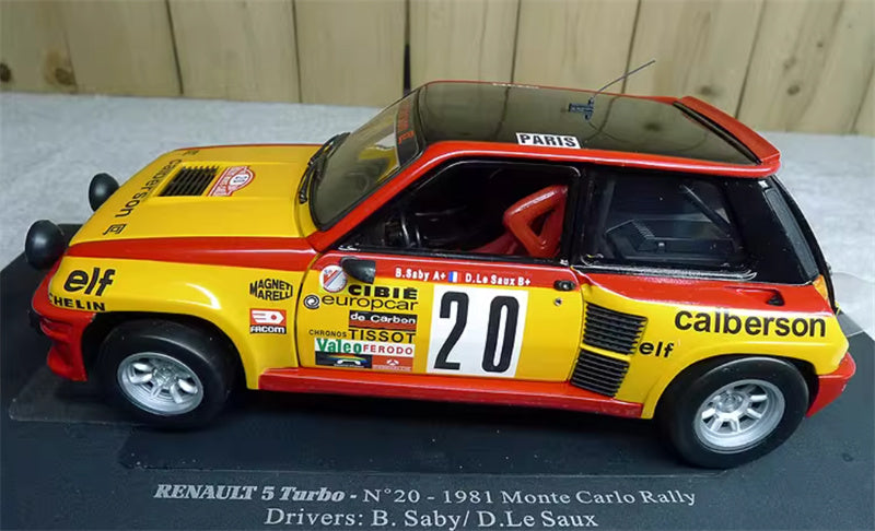 Universal Hobbies Renault 5 Turbo N 20 - 1981 Monte Carlo Rally Drivers: B.Saby / D.Le Saux Limited Edition 1500PCS ONLY 1:18 Car Pre-built Model