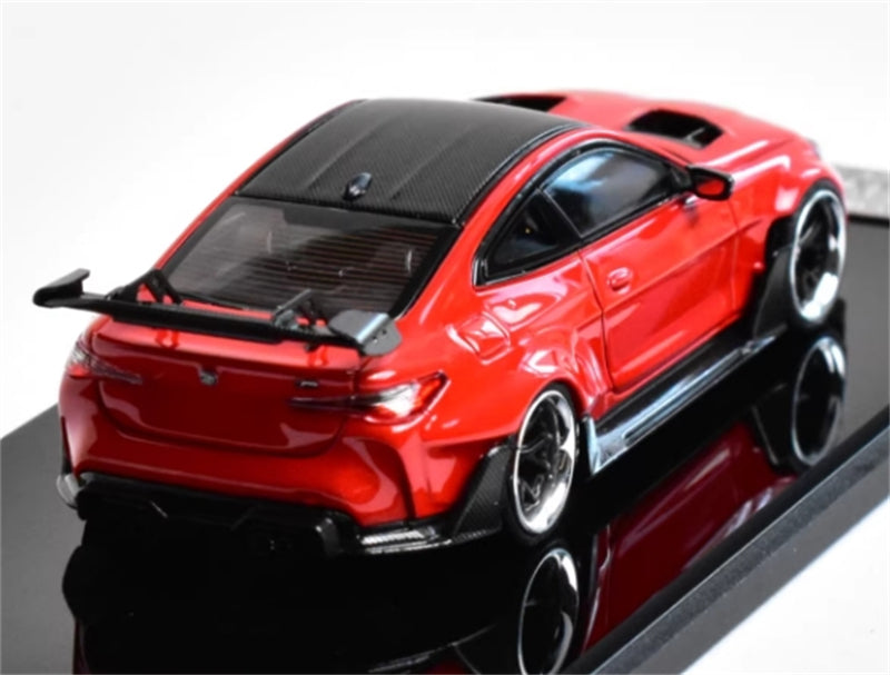 1:64 BMW G82 M4 Widebody Transparent Red SW DIECAST Limited Edition 499pcs ONLY Model