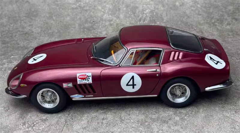 CMC Ferrari 275 GTB/C Combined Governor's and Tourist Trophy 1966 Rodriguez #4 Sprinkle red Limited Edition 1000PCS ONLY 1:18 Car Pre-built Model view6