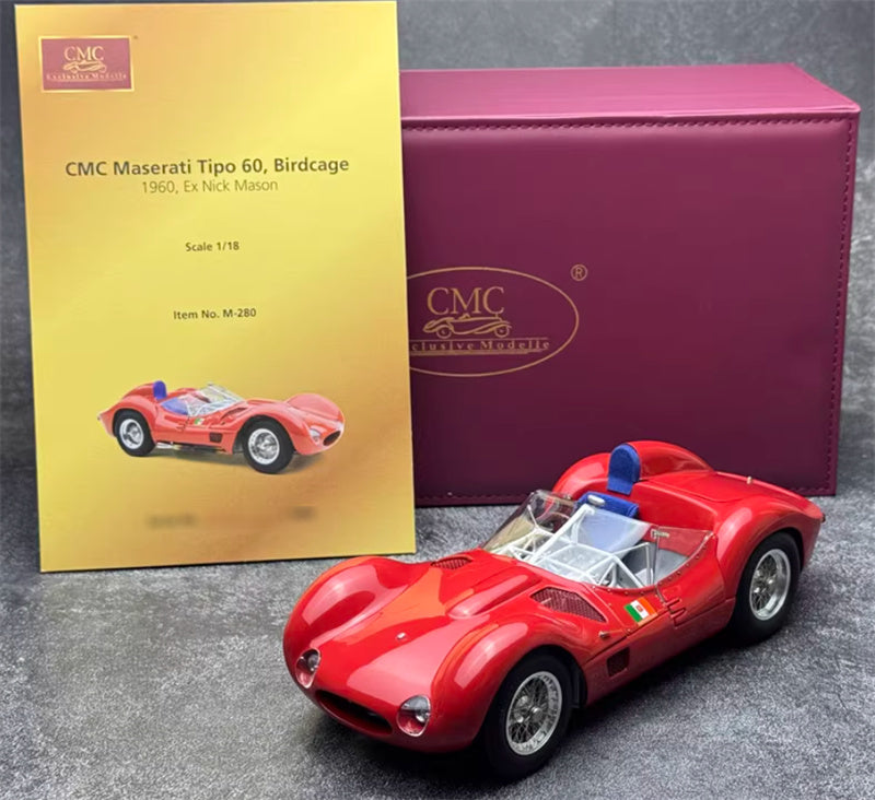 CMC Maserati Tipo 60 Birdcage 1960 Ex Nick red Fully open car Limited Edition 1000PCS ONLY 1:18 Car Pre-built Model view11