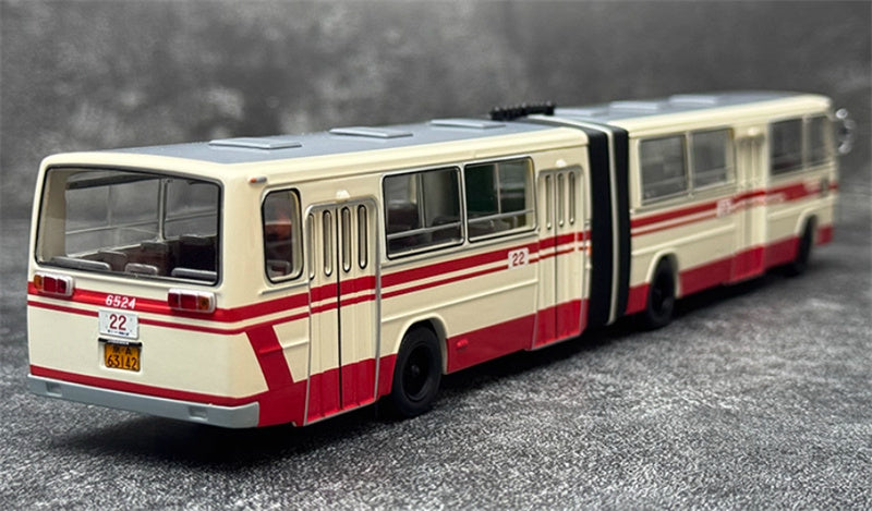 Beijing Public Transport Jinghua BK6170 22 White Road Sign Articulated Bus 1:64 Bus Pre-built Model view4