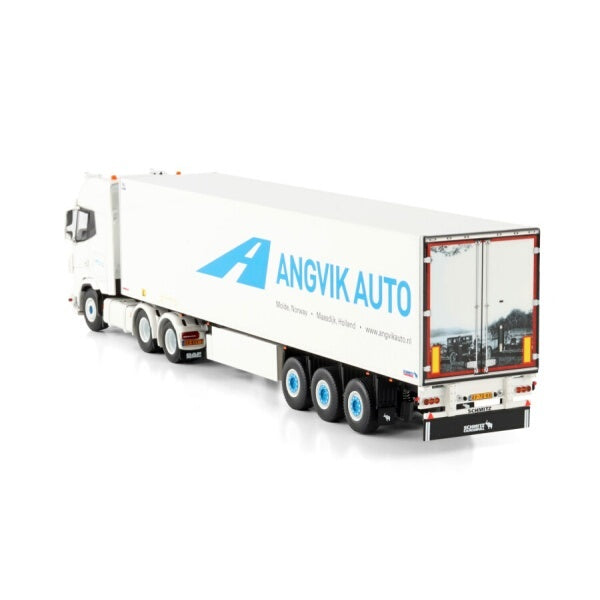 1:50 DAF ANGVIK AUTO XG + 6X2 REEFER TRAILER 3 AXLE WSI  White Diecast Model