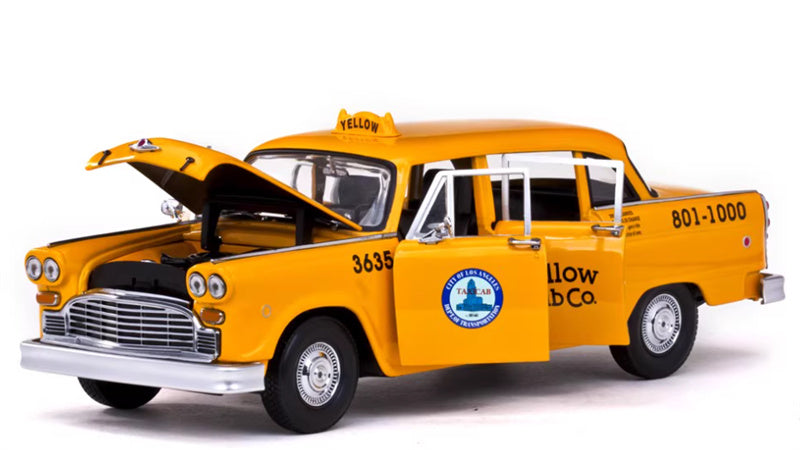 Sun Star 1981 Checker A11 New York Taxi Las Angeles Yellow 1:18 Car Pre-built Model view3