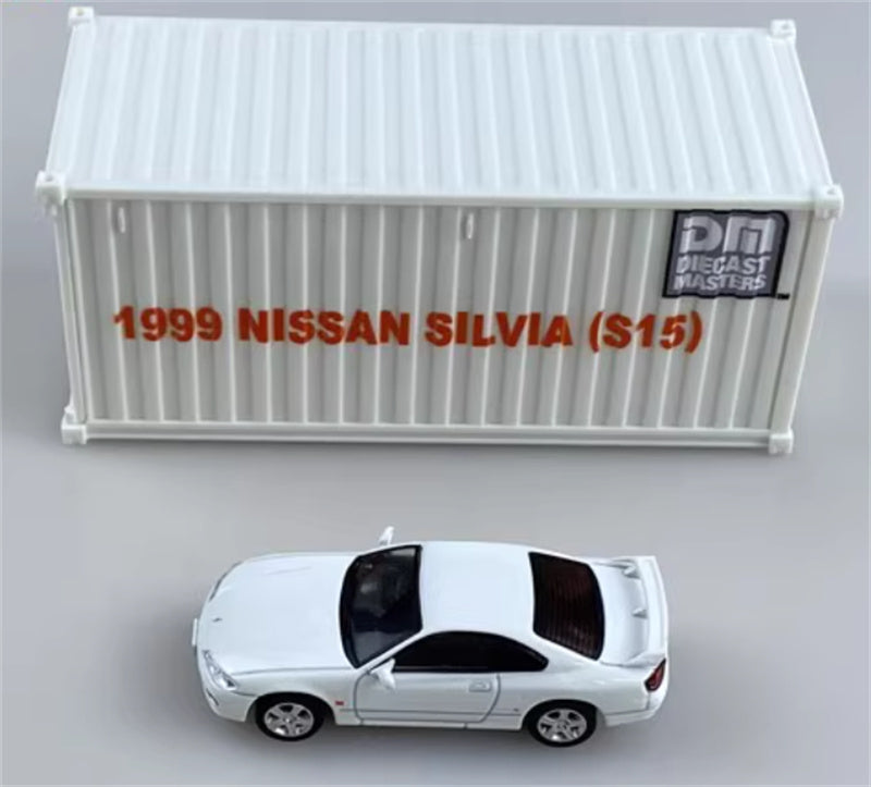 CATERPILLAR NISSAN SILVIA S15 white Right hand drive 1:64 Car Pre-built Model