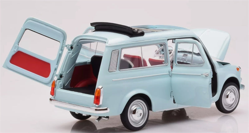 NOREV FIAT 500 GIARDINIERA 1964 blue 1:18 Car Pre-built Model view2