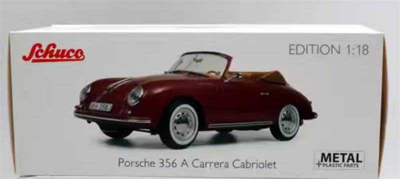 Schuco Porsche 356 A Carrera Cabriolet Red Limited Edition 1000PCS ONLY 1:18 Car Pre-built Model view11