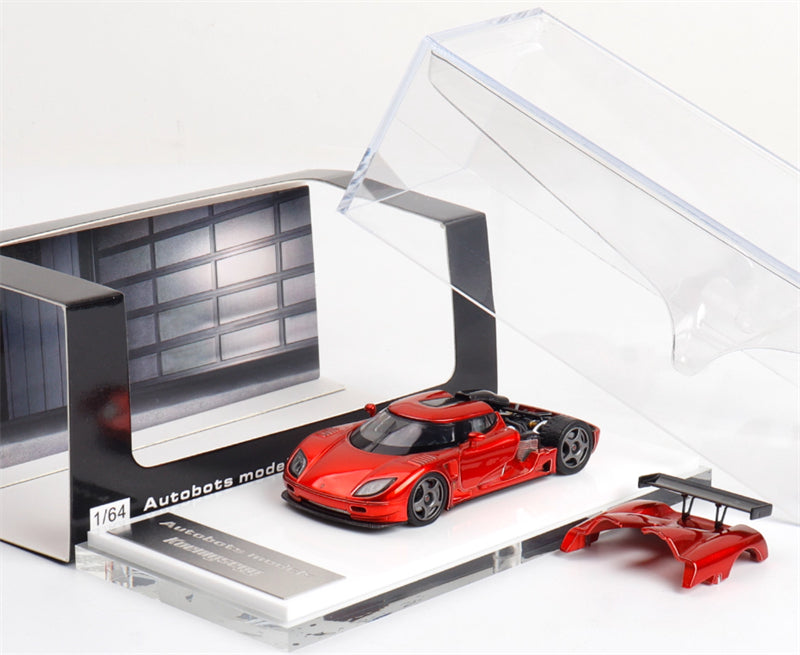 Autobots Models Koenigsegg CCGT Open Cover Edition Transparent Red 1:64 Car Pre-built Model view7