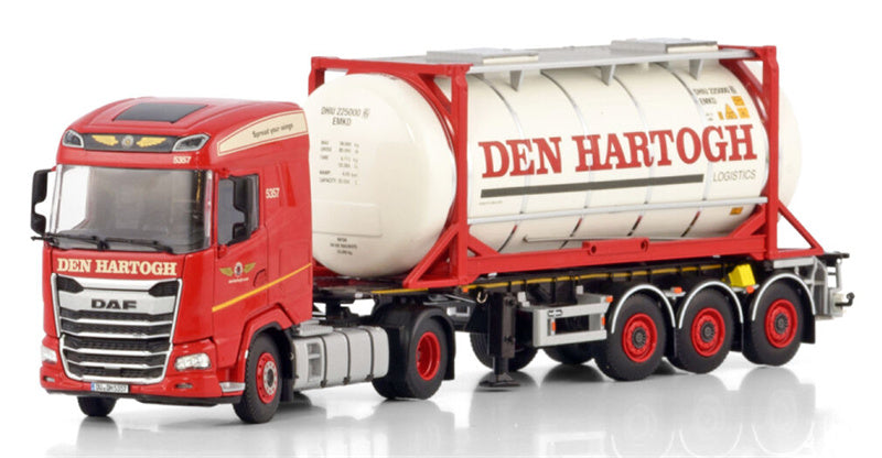 WSI DAF XG 4X2 +20FT TANK CONTAINER Den Hartogh 1:50 Model