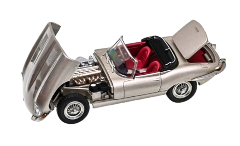 GFCC 1961 Jaguar E-Type Roadster Convertible Champagne Gold Limited Edition 499PCS ONLY RHD 1:64 car Pre-built Model view3