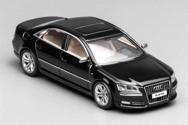 1:64 Audi S8 (D3) 2008 black MOTORHELIX GruppeM Racing DIECAST Civil Car Model