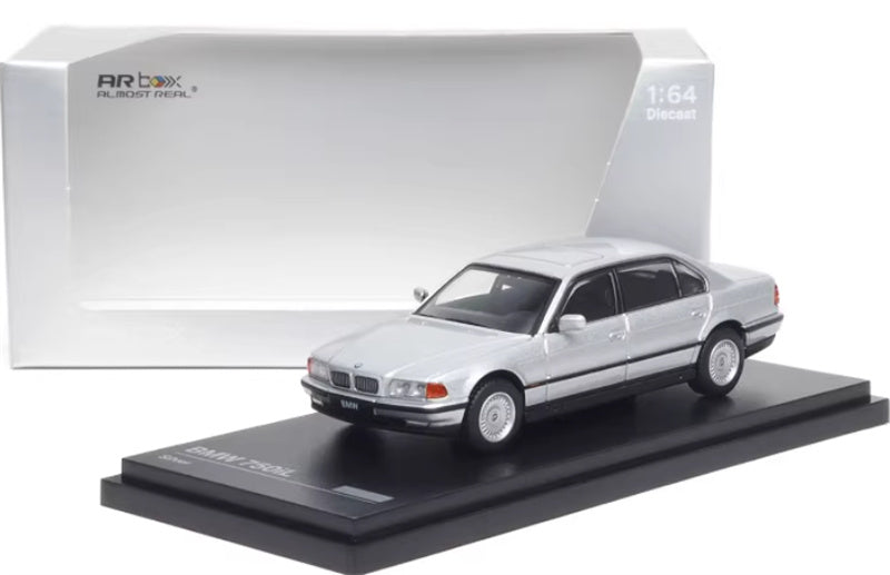 Almost Real BMW 750iL E38 Silver 1:64 Car Pre-built Airliner Model Display view8