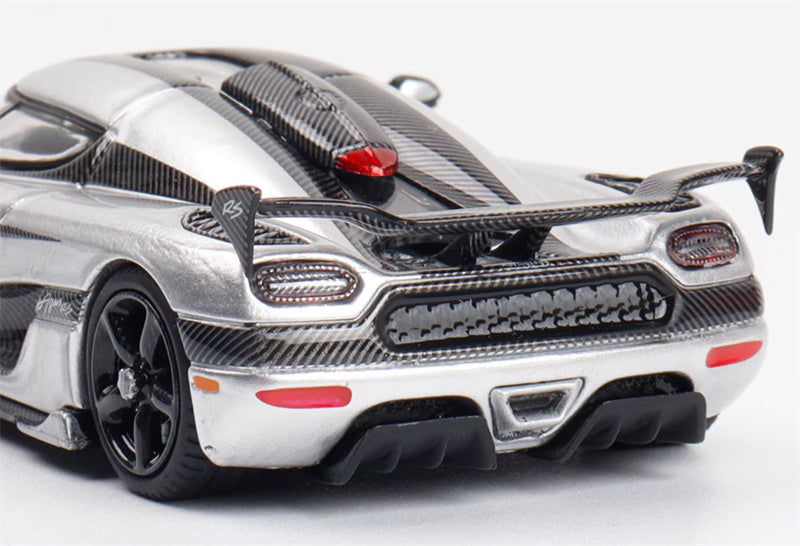 SmallcarsART Koenigsegg Agera RS Supercar silver 1:64 Car Pre-built Model view6