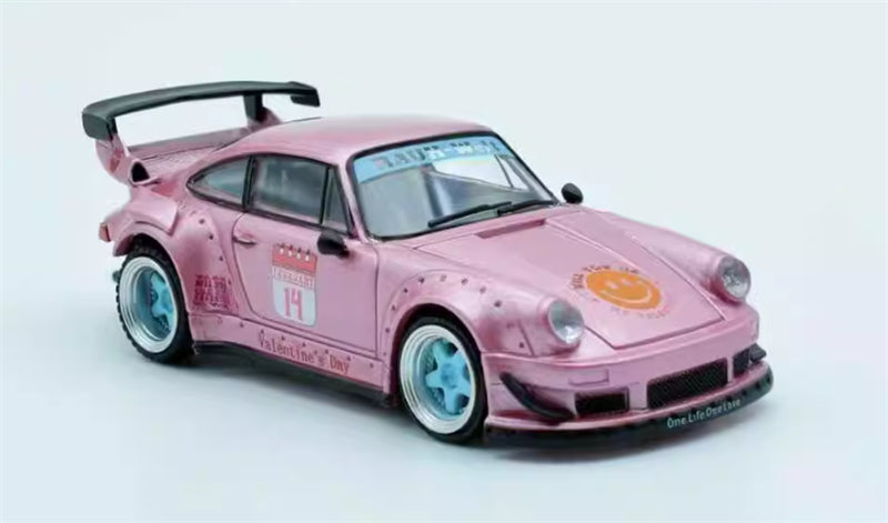 1:64 Porsche RWB 930 2026 Model model Valentine's Day Special Edition DIECAST Civil Car Model