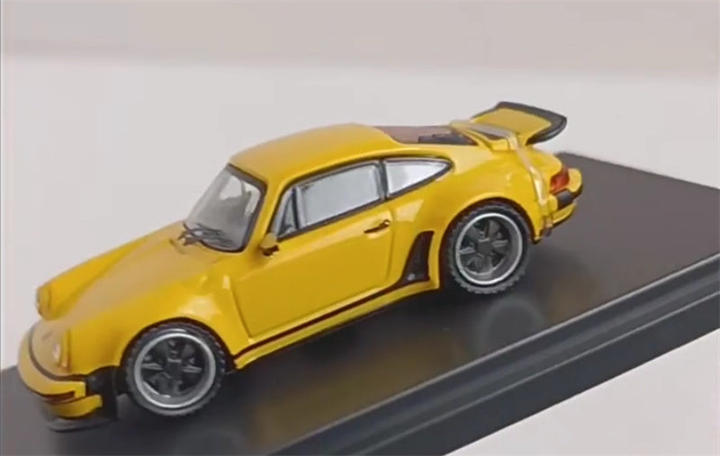 Rhino Model Porsche Singer Turbo Study 930 Yellow hardtop version 1:64 Car Pre-built Model view7