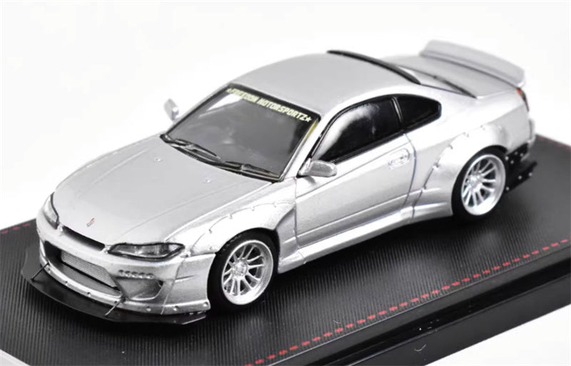 SW Nissan Slivia S15 Rocket Bunny Silver Limited Edition 299PCS ONLY 1:64 car Pre-built Model view1