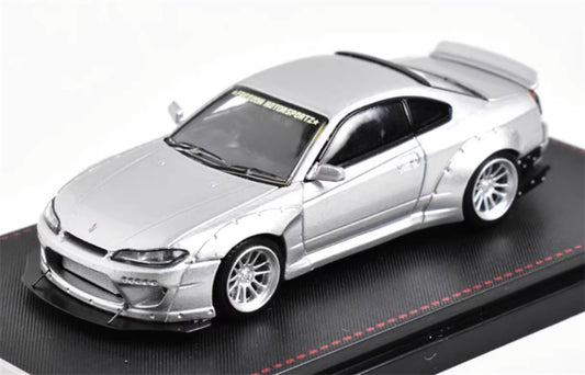 SW Nissan Slivia S15 Rocket Bunny Silver Limited Edition 299PCS ONLY 1:64 car Pre-built Model view1