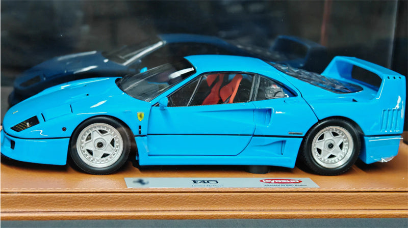 Kyosho Ferrari F40 Blue 1:18 Car Pre-built Model view1
