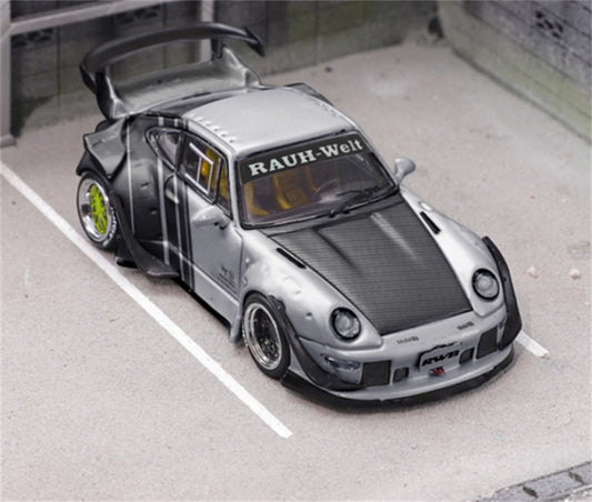 Star Model Porsche RWB 993 GT Tail Wing Edition w/ Figure (Accessories package+jack) 1:64 Car Pre-built Model view1