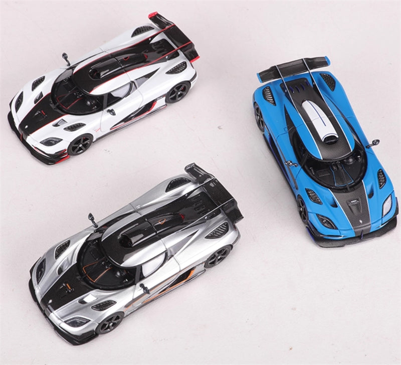 VMB Koenigsegg One 1 Tricolor Commemorative Edition Set Limited Edition 299PCS ONLY 1:64 car Pre-built Model view3