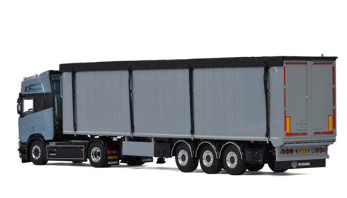 WSI SCANIA R HIGHLINE CR20H 4X2 VOLUME TRAILER JANSEN 1/50 Truck Pre-built Model