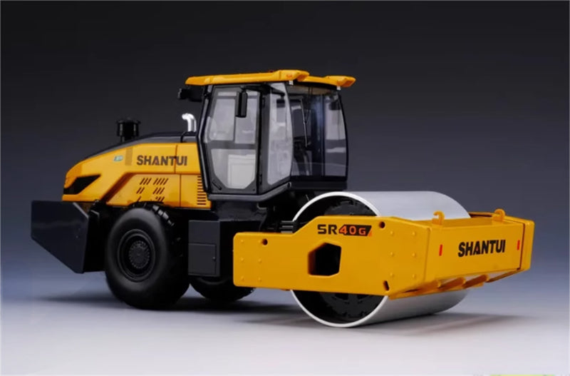 SHANTUI SR40G single steel wheel road roller 1:35 Truck Pre-built Model