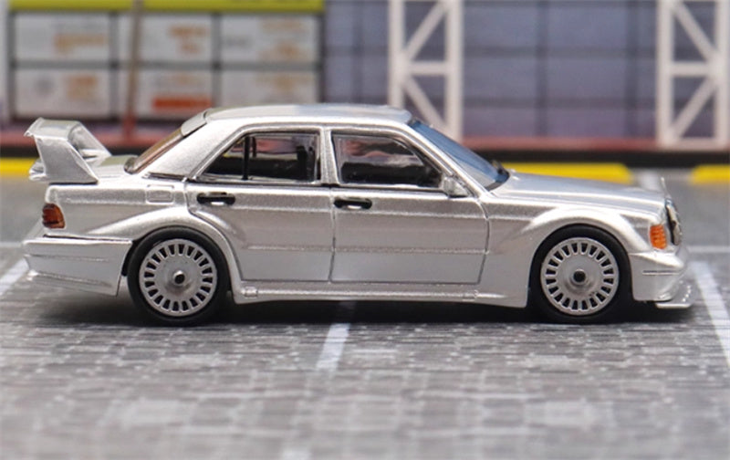SEEKER Mercedes Benz 190E 2.5-16 Evolution silver 1:64 Car Pre-built Model view3