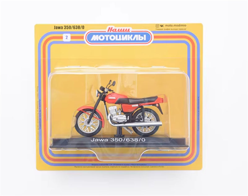 Modimio Soviet large motorcycle JAWA-638 Czech Red motorcycle Pre-built Airliner Model Display view6
