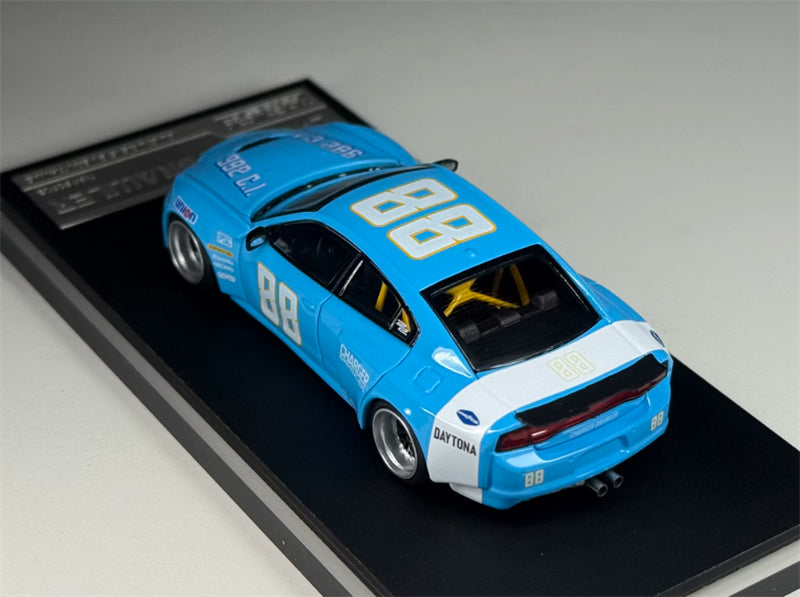 1:64 Dodge Charger Brawler Blue TimeMicro x PSC DESIGN DIECAST Civil Car Model