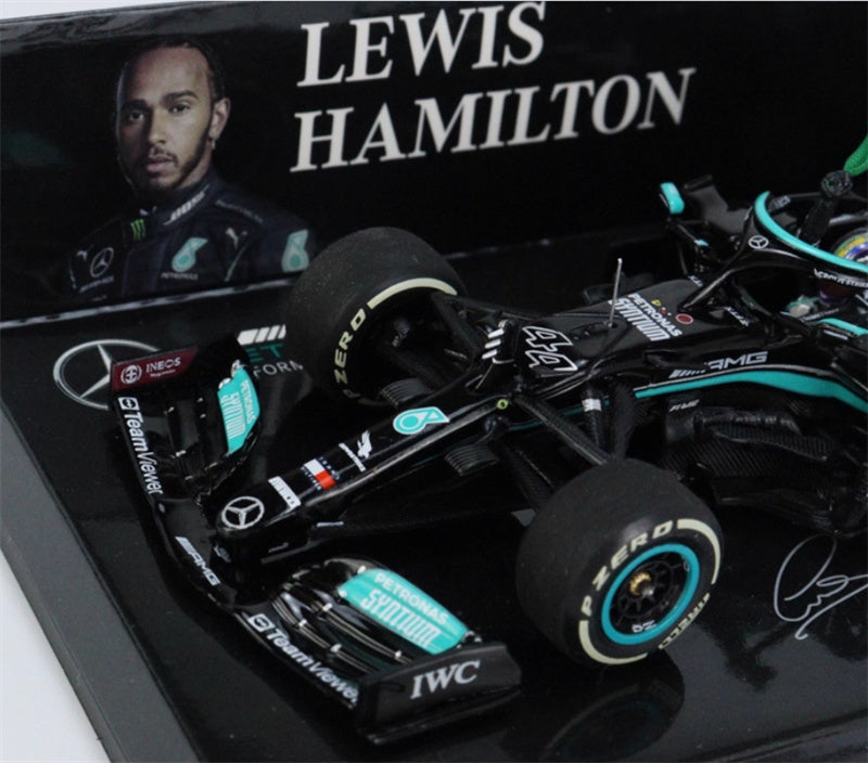 MINICHAMPS MERCEDES AMG W12 LEWIS HAMILTON 2021 LTD 1248PCS ONLY 1:43 Car Model view9