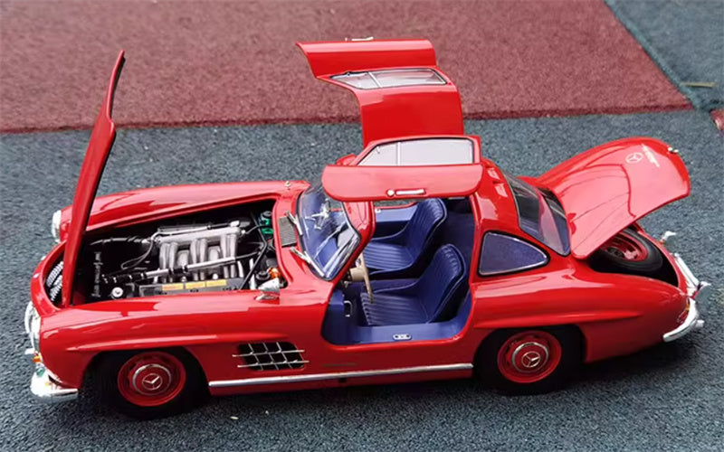 MINICHAMPS Mercedes Benz 300 SL W198 Coupe 1954 Red with blue interior 1:18 Car Pre-built Model view8