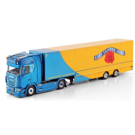 1:50 SCANIA Kees Van S CS20H 4X2 SEMI BOX TRAILER 2 AXLE WSI   Diecast Model