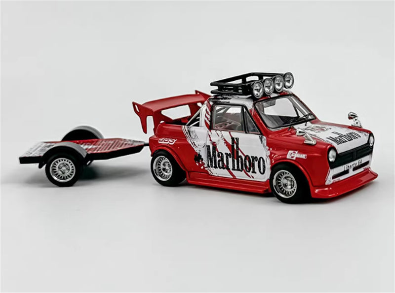 Liberty 64 Honda Modified wide body pickup trailer Marlboro Painting Limited Edition 999PCS ONLY 1:64 Truck Pre-built Airliner Model Display view5