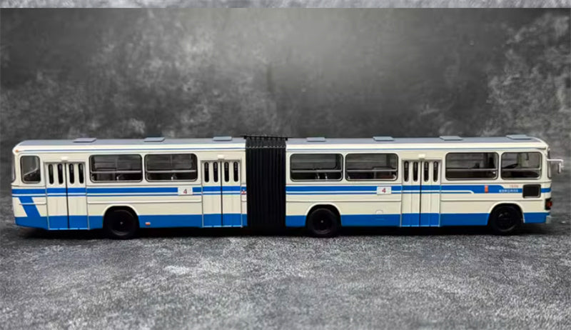 Beijing Public Transport Jinghua BK670 Yellow River Grand Passage 4 Road articulated bus blue 1:64 Bus Pre-built Model view3