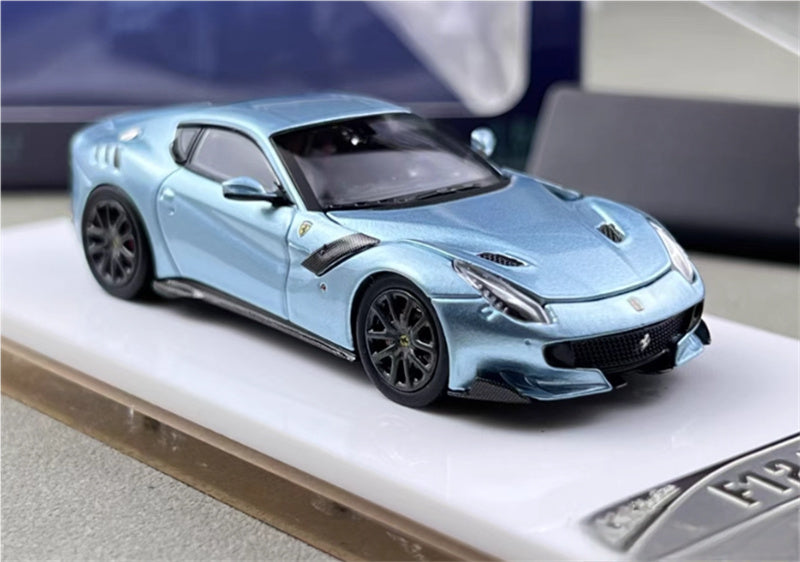Stance Hunters Ferrari F12 TDF Supercar Limited Edition 499PCS ONLY Ice blue 1:64 Car Pre-built Model view5