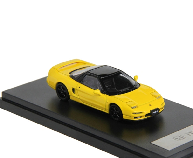 LCD-MODELS Honda NSX MK1 NA1 Yellow with Flipping Headlights 1:64 car Pre-built Model view6